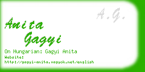 anita gagyi business card